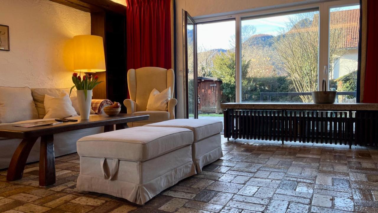 Large Holiday Apartment With Sauna, Terrace, Garden And Open Fireplace Lenggries Bagian luar foto